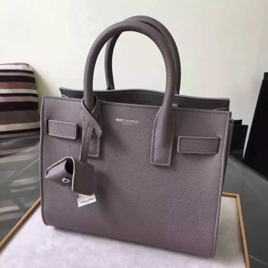 Replica Saint Laurent Nano Sac De Jour Bag In Fog Grained Leather